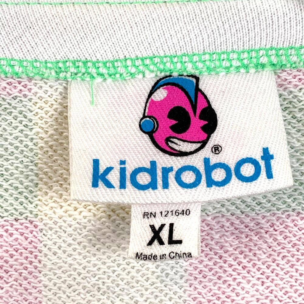 Kidrobot Check Gingham Print Button Cardigan Multicolor Decora Raver - Picture 3 of 10